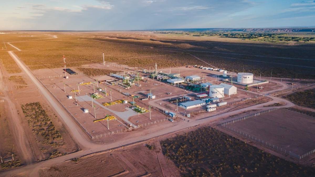 Las instalaciones de TGS en Vaca Muerta. Fuente: (Twitter)