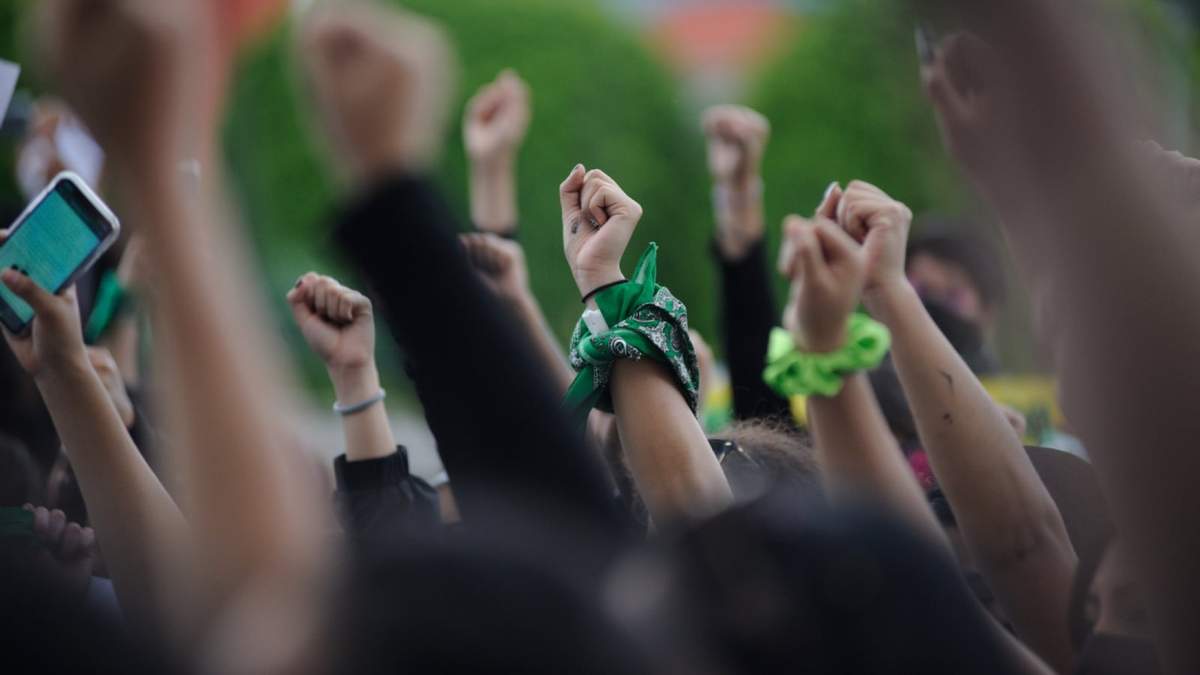 Una manifestación a favor del aborto