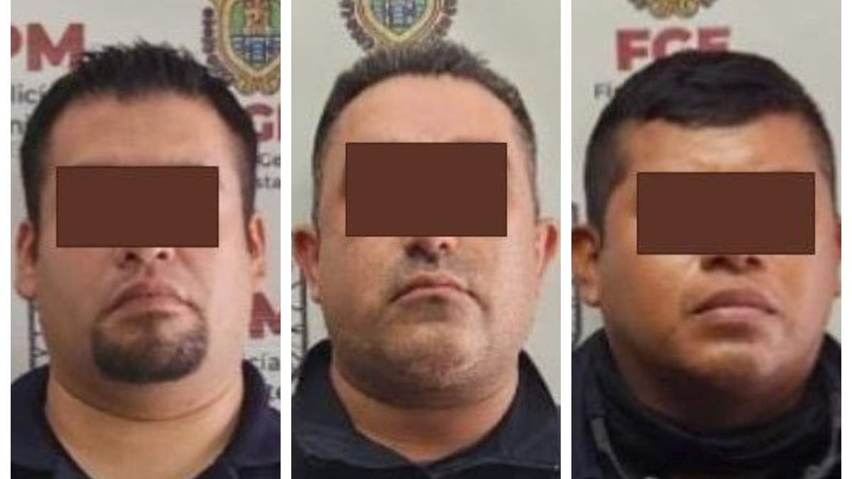 Ricardo Jesús, delegado de la Secretaría de Seguridad Pública en la zona de Veracruz-Boca del Río, y los policías Federico y Jacobo