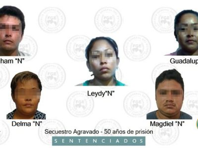 Fiscalía de Tabasco sentencia a siete secuestradores a 50 años de prisión