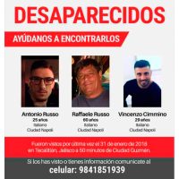 Familiares de italianos desaparecidos en Jalisco tienen derecho a ofrecer recompensa: Conase