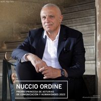 El filósofo Nuccio Ordine gana el Princesa de Asturias de Comunicación