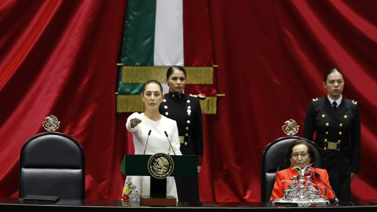 Claudia Sheinbaum en su toma de protesta