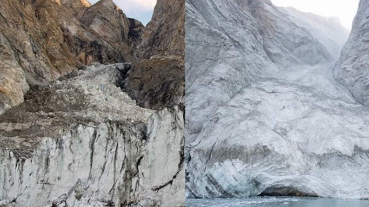 Antes y después del corrimiento de tierra