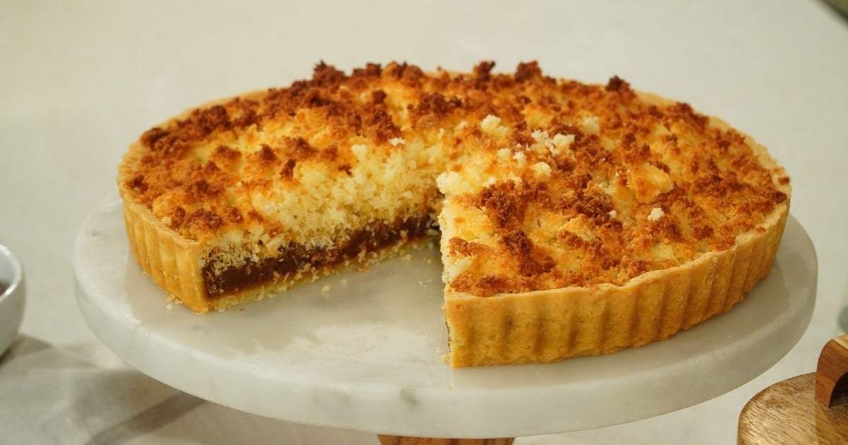 Tarta de coco y dulce de leche. Fuente: (Canal 9)