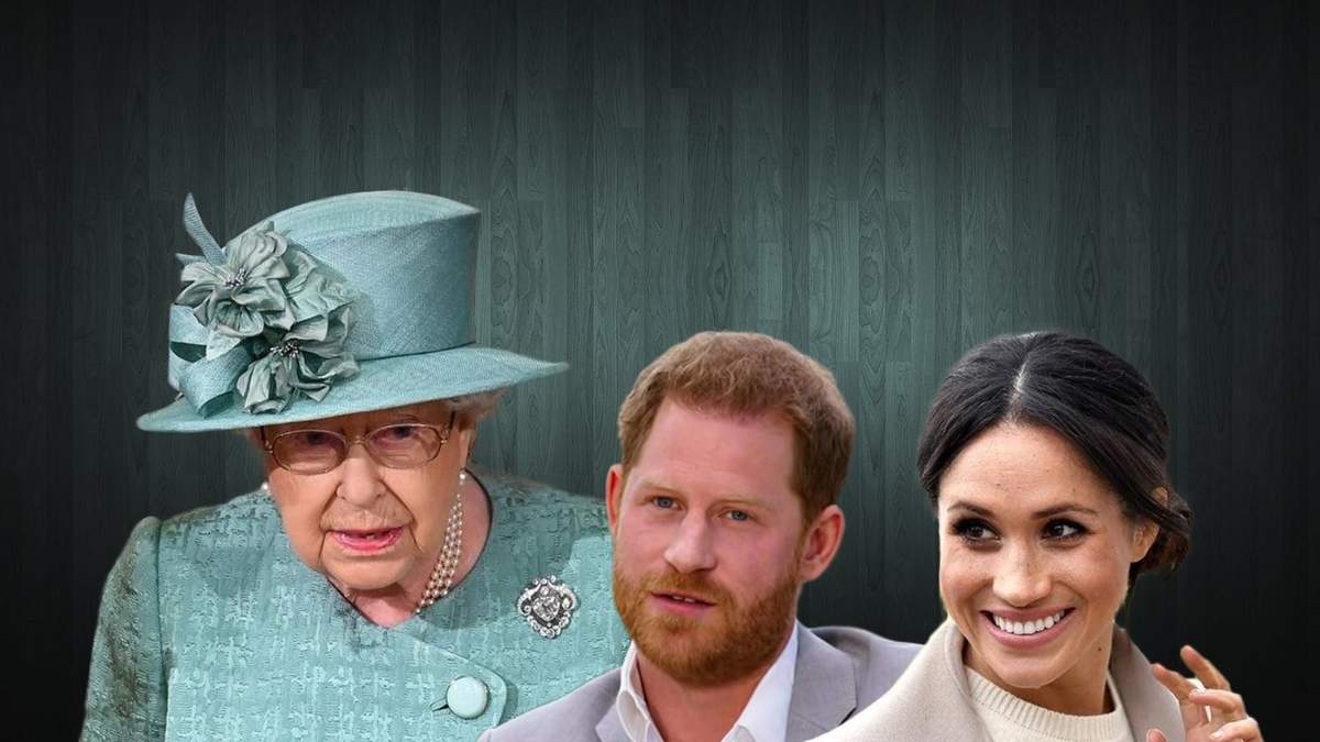 Isabel II, el príncipe Harry y Meghan Markle. Fuente: (Minuto Nequén)