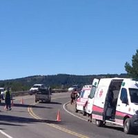 Ocho personas hospitalizadas por un tremendo siniestro y vuelco en una curva de la Ruta Nacional 40