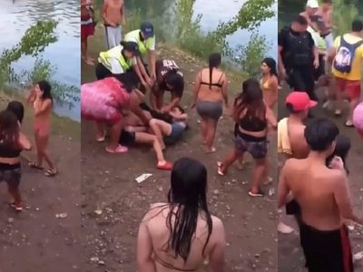 Feroz pelea en la Isla 132 entre adolescentes: golpes, piedrazos y un disparo de escopeta
