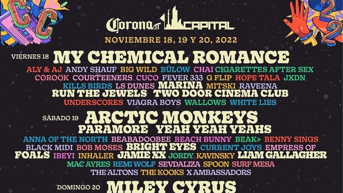 El cartel oficial de Corona Capital 2022