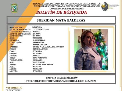 Reportan como desaparecida a la activista Sheridan Mata Balderas