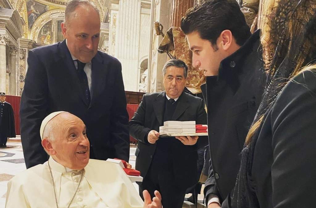 García Sepúlveda con el Papa Francisco