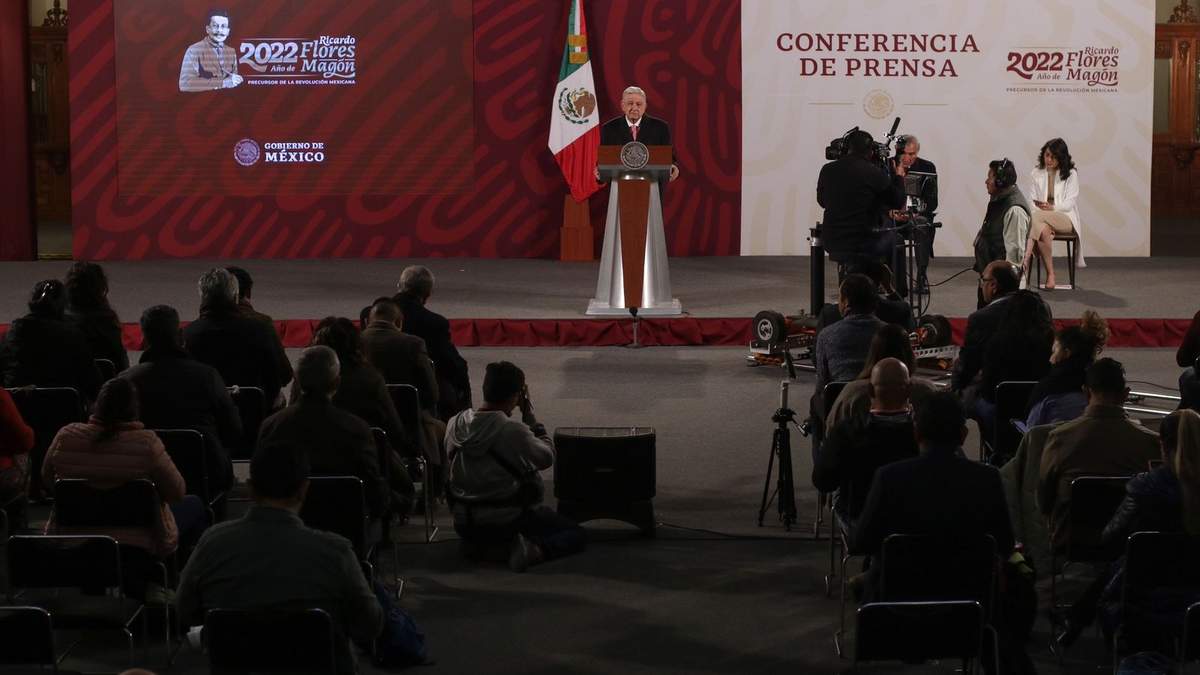 El presidente López Obrador en Palacio Nacional