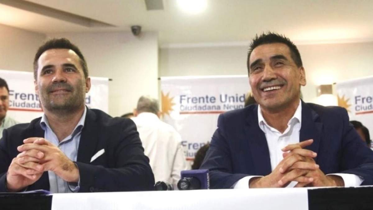 El candidato a diputado provincial, Darío Martínez junto al candidato a gobernador, Ramón Rioseco. Fuente: (Facebook)