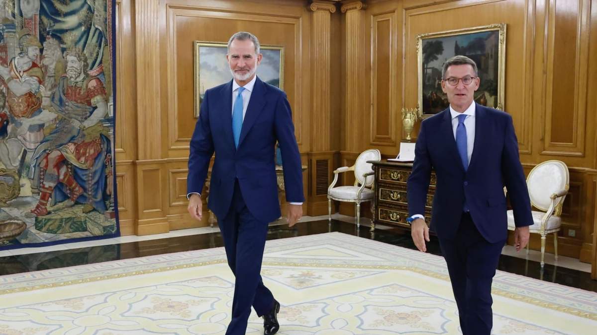 Felipe VI y  Alberto Núñez Feijóo