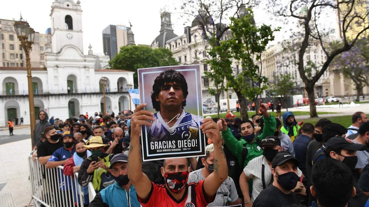 Velorio de Diego Armando Maradona. Fuente: (Twitter)