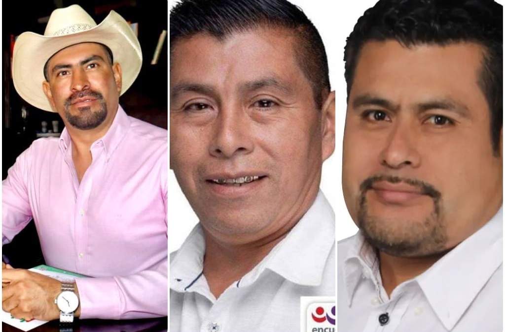 Los alcaldes de Epazoyucan, Fidel Arce Santander; Huautla, Felipe Juárez Ramírez, y Yahualica, Elías Sanjuán Sánchez