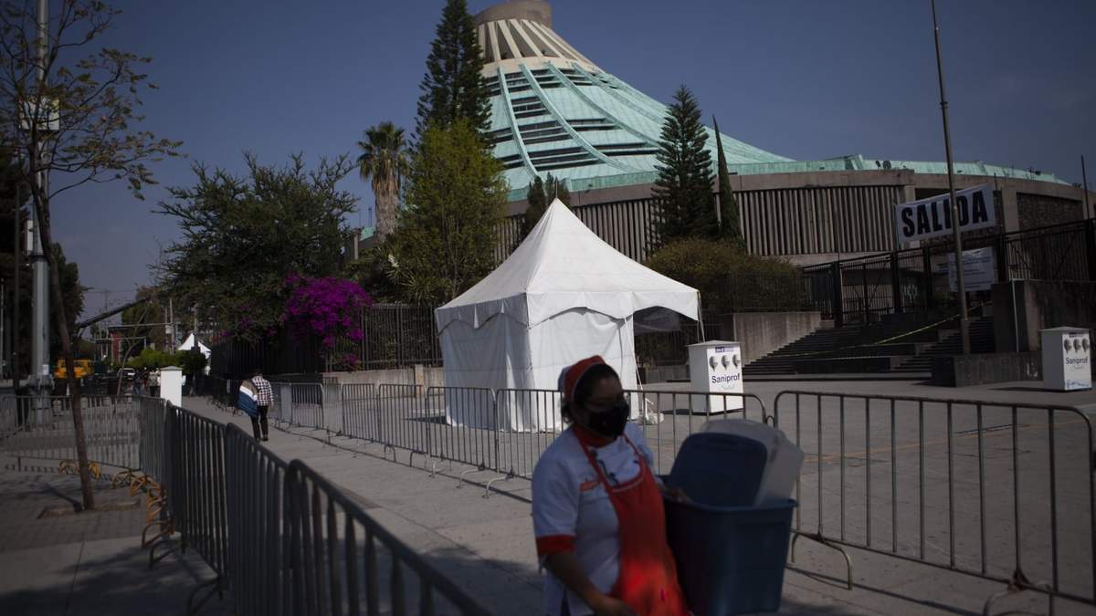 La Basílica de Guadalupe en diciembre de 2020