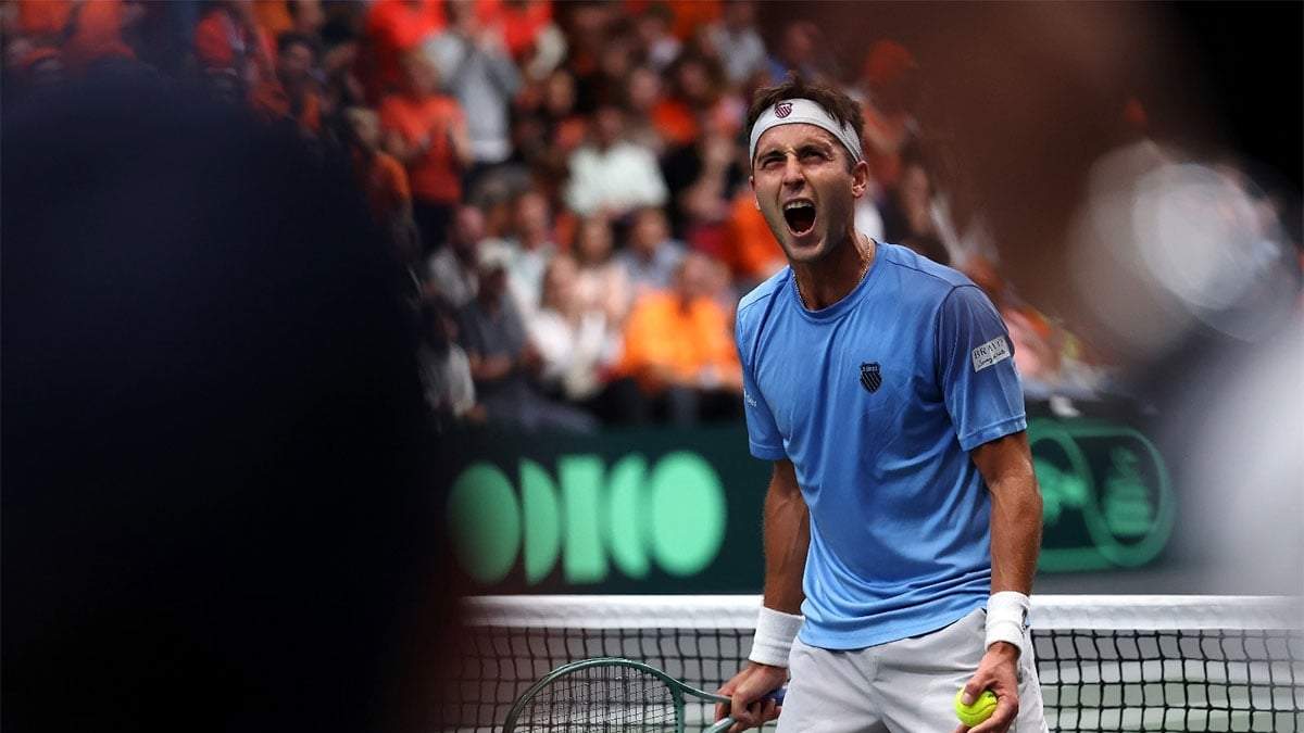 Tomás Etcheverry le dio el primer punto a la Argentina.