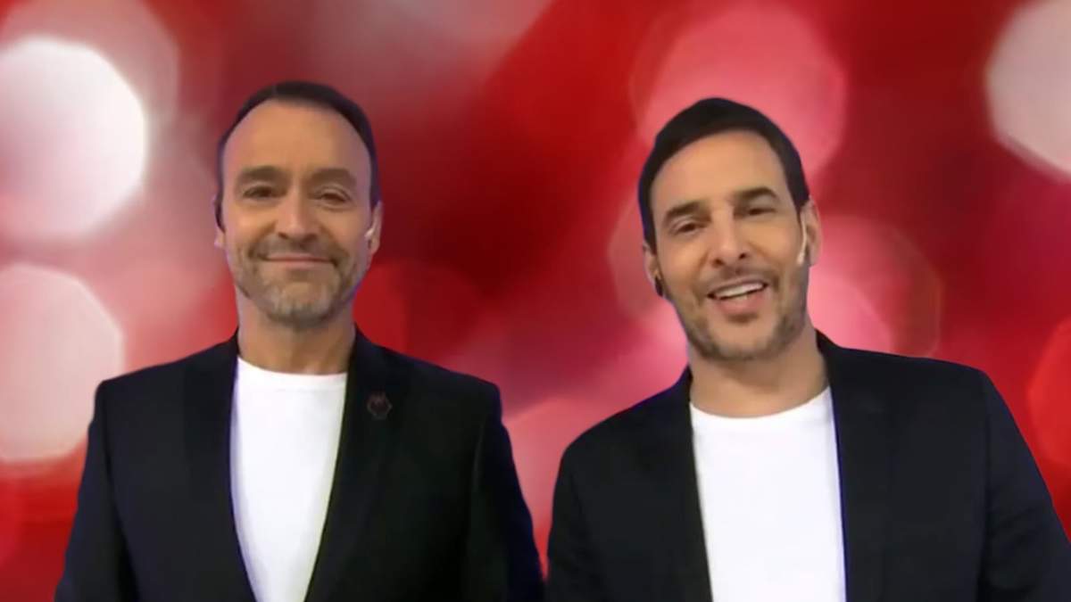 Adrián Pallares y Rodrigo Lussich, conductores de "Socios del Espectáculo". Fuente: (Minuto Neuquén)