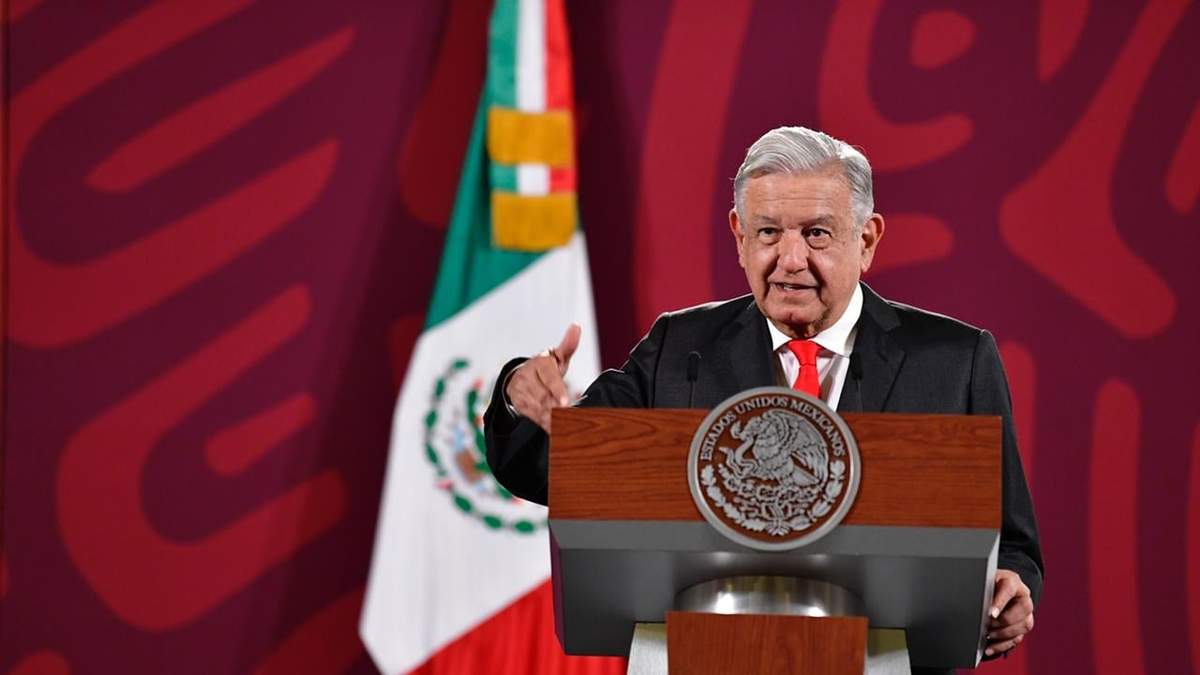 El presidente durante la conferencia matutina de este martes