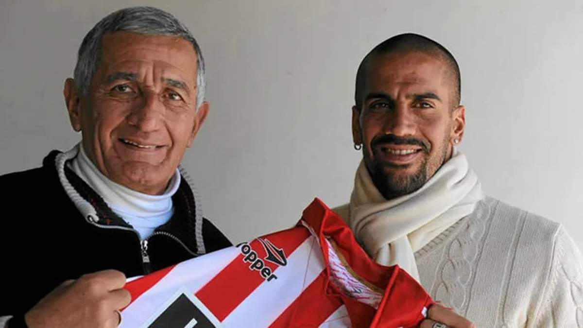 Juan Ramón Verón y su hijo Sebastián Verón