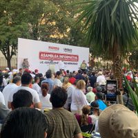 Entre acarreos, caos vial y sillas vacías, Adán Augusto realiza acto en Culiacán