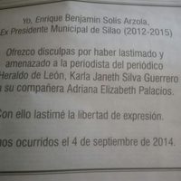 Exalcalde de Silao acepta que mandó golpear a reportera en 2014...  sale de prisión y ofrece disculpa pública