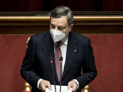 Mario Draghi y su gabinete obtienen el amplio apoyo del Senado de Italia