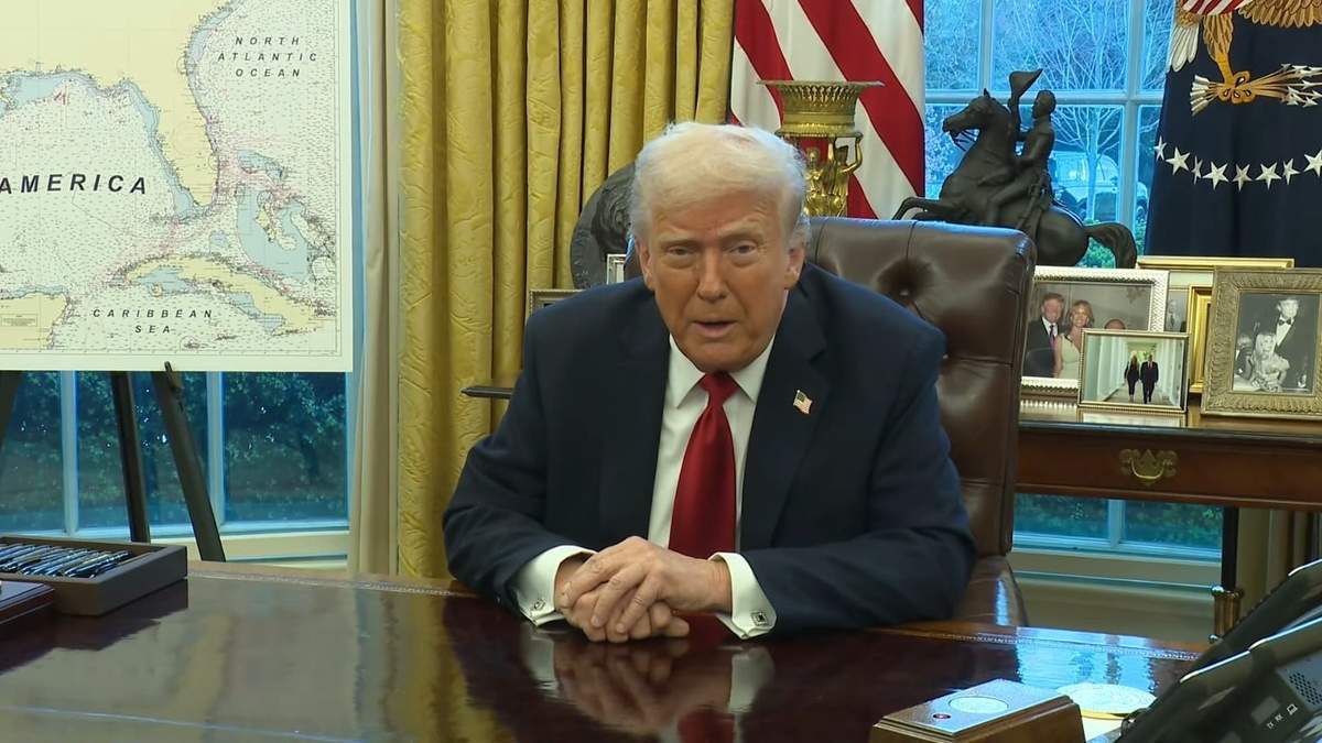 Donald Trump en el anuncio desde la Casa Blanca