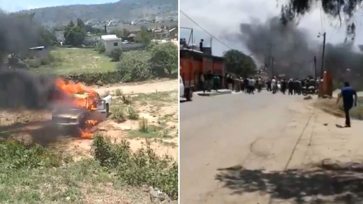 La quema y bloqueos ocurrieron en el municipio de Cuautepec