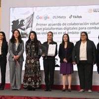 Sheinbaum firma acuerdo con Google, Meta y TikTok para combatir violencia digital contra mujeres