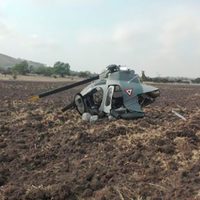 Cae helicóptero de la Sedena en el Edomex; no se reportan víctimas