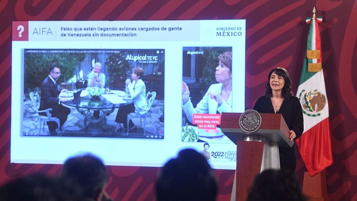 Ana Elizabeth García Vilchis en la conferencia de este miércoles