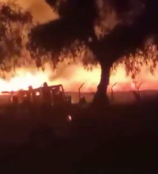 Se registra incendio en Teotihuacán