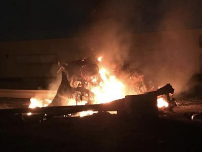 Así quedó el auto del general Soleimani tras el ataque de Estados Unidos