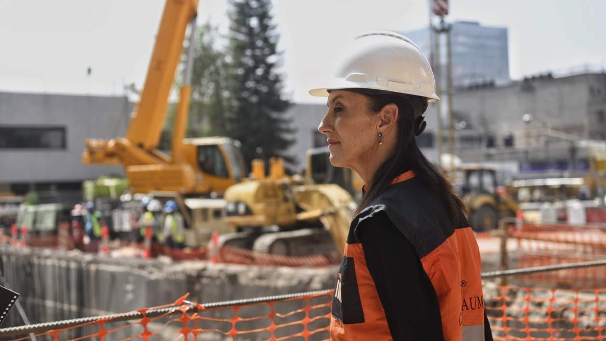 Sheinbaum en la  supervisión a la construcción de la subestación de energía eléctrica para las líneas 1, 2 y 3