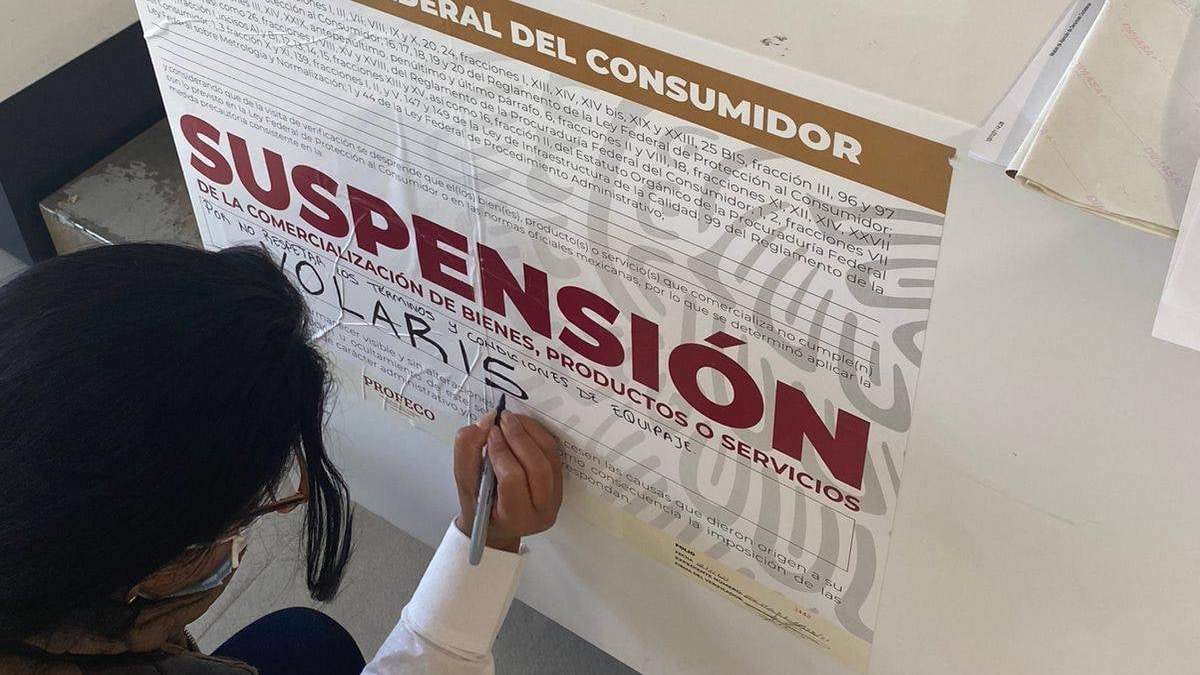 El sello colocado a la aerolínea