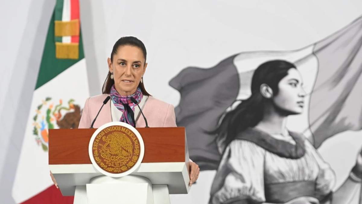 La presidenta Claudia Sheinbaum en la mañanera