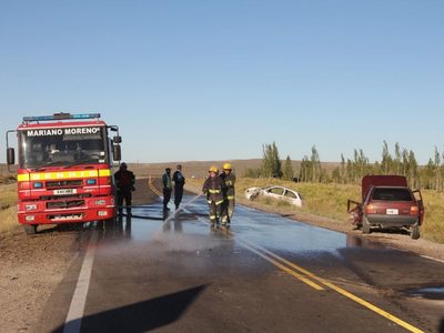De milagro no ocurrió una tragedia en el accidente de Ruta Provincial 14, cerca de Zapala