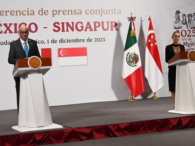 Presidente de Singapur celebra relaciones bilaterales con México