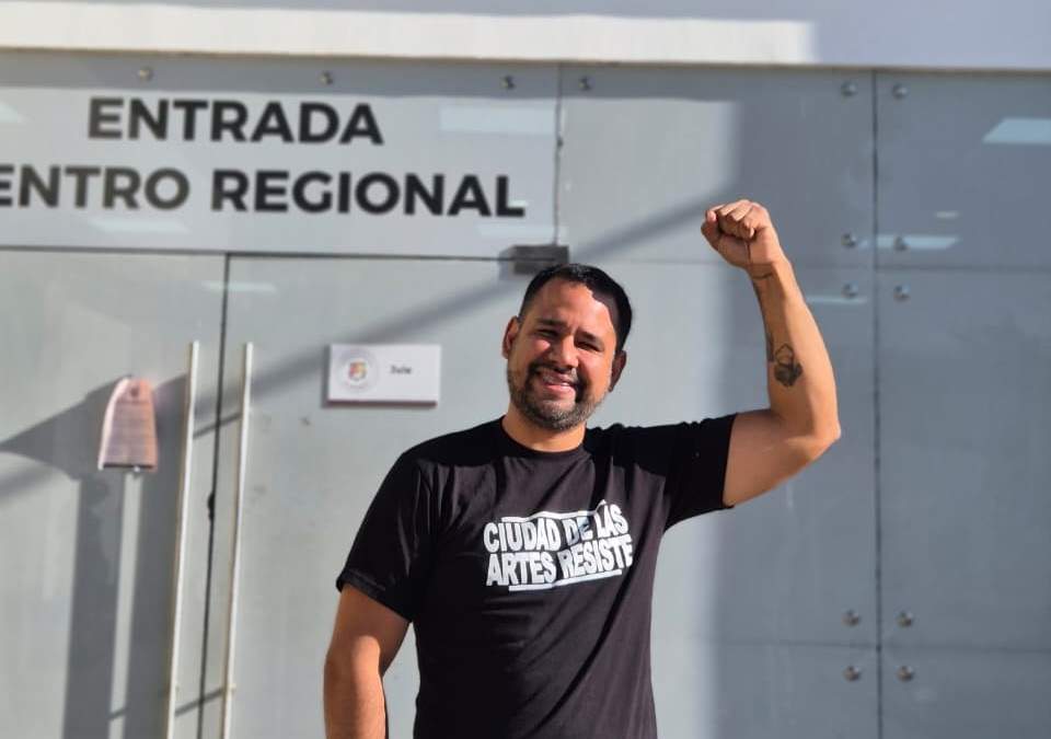 El activista Isaac Cárdenas Valdez “Chakín” en el Centro Regional de Justicia Penal