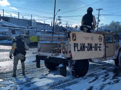 Ejército activa Plan DN-III por tormentas invernales y nevadas en Sonora