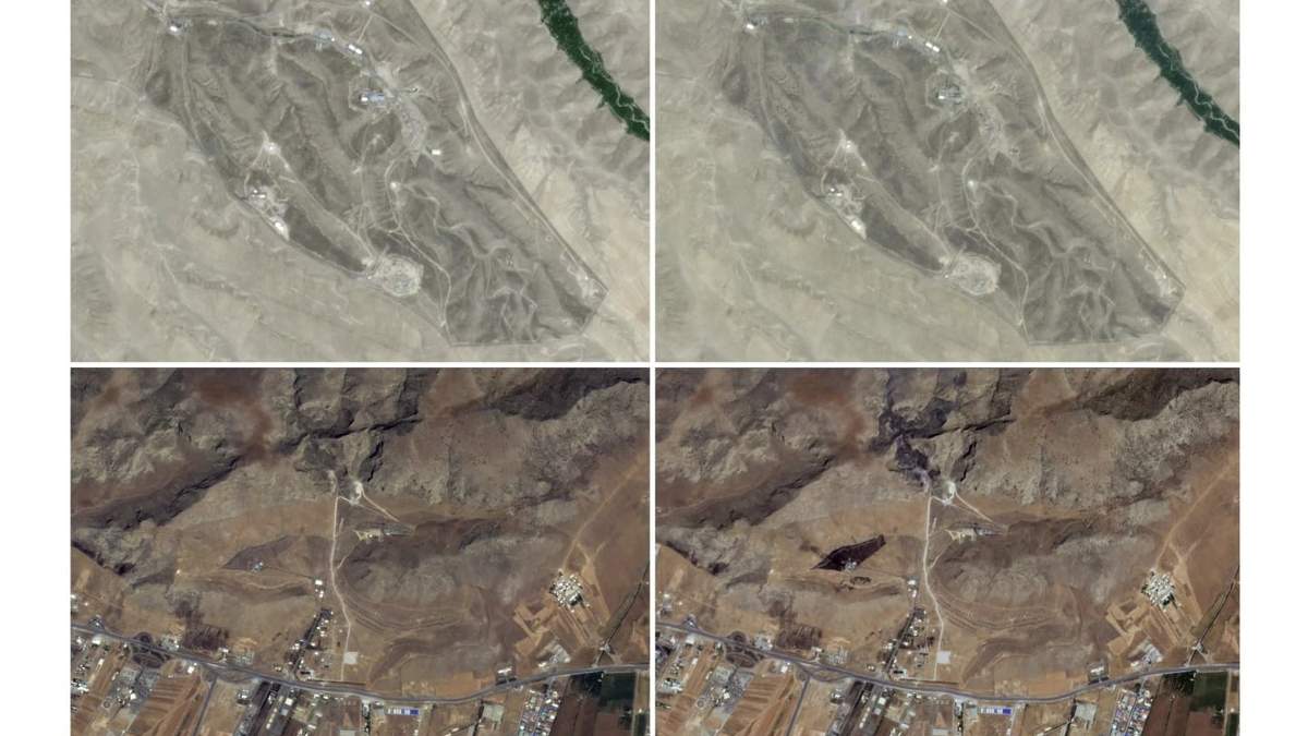 Imágenes satelitales muestran daños en bases de misiles iraníes tras ataques israelíes