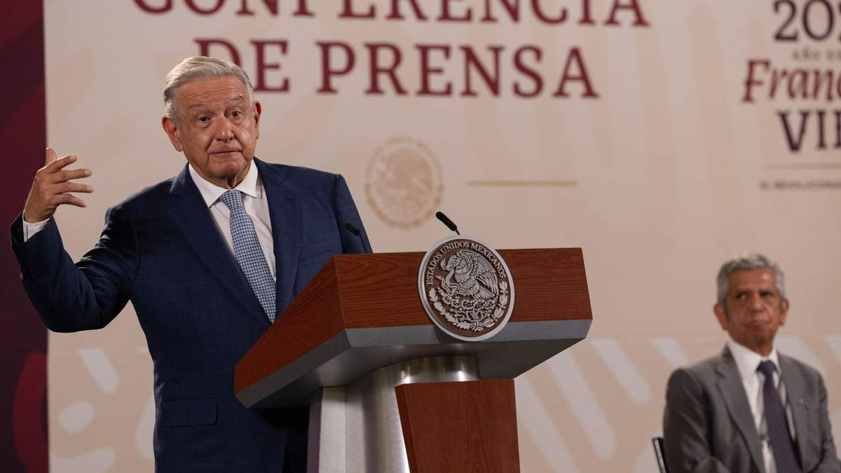 El presidente durante la conferencia matutina de este jueves