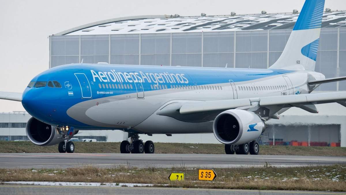 Avión de Aerolíneas Argentinas. Fuente: (Instagram).