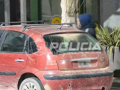 Una pareja robaba elementos de un auto y fue sorprendida por las cámaras de seguridad
