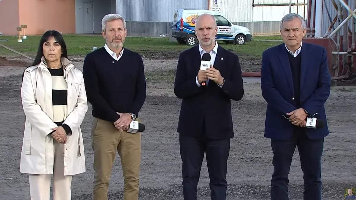 Horacio Rodríguez Larreta en Entre Ríos junto a Frigerio y Morales. Fuente: (Twitter)