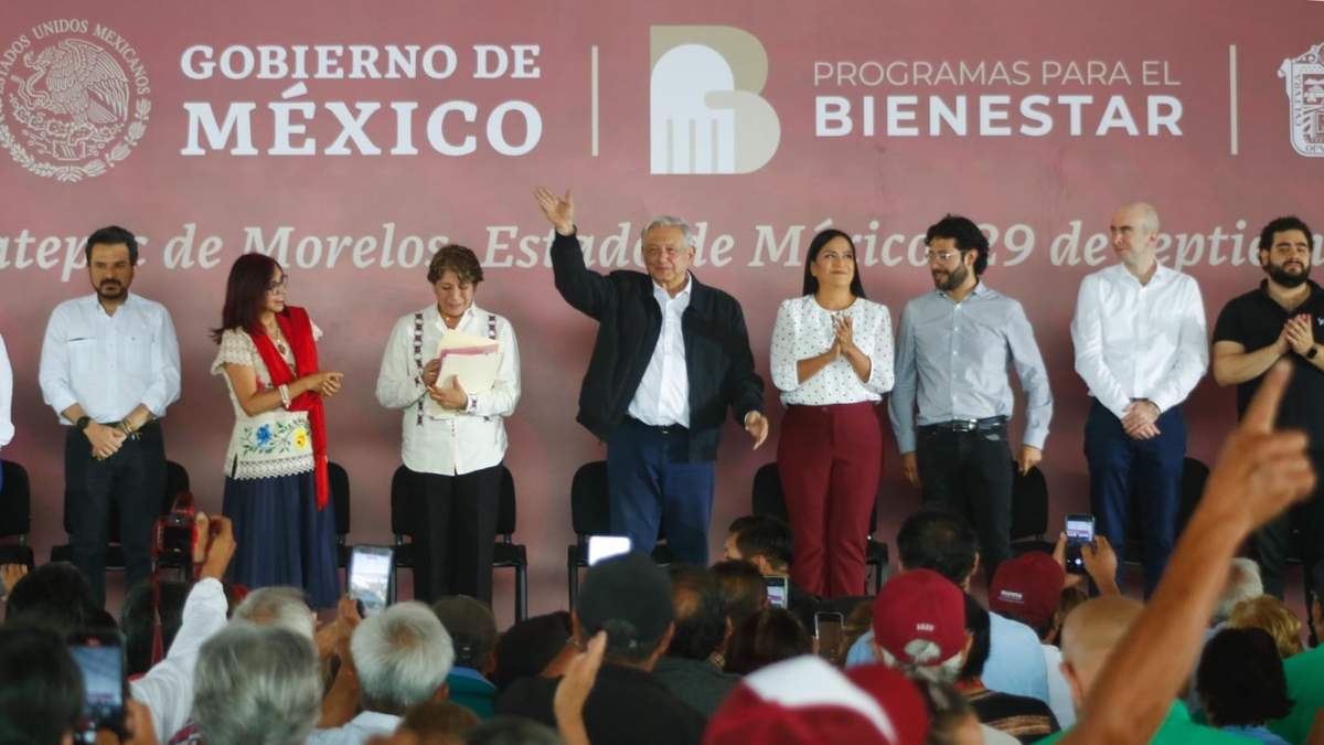 El presidente López Obrador en Ecatepec