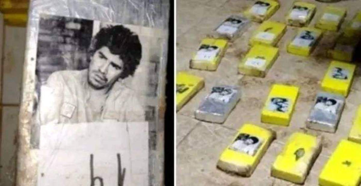 Los paquetes con cocaína etiquetadas con la imagen de Caro Quintero