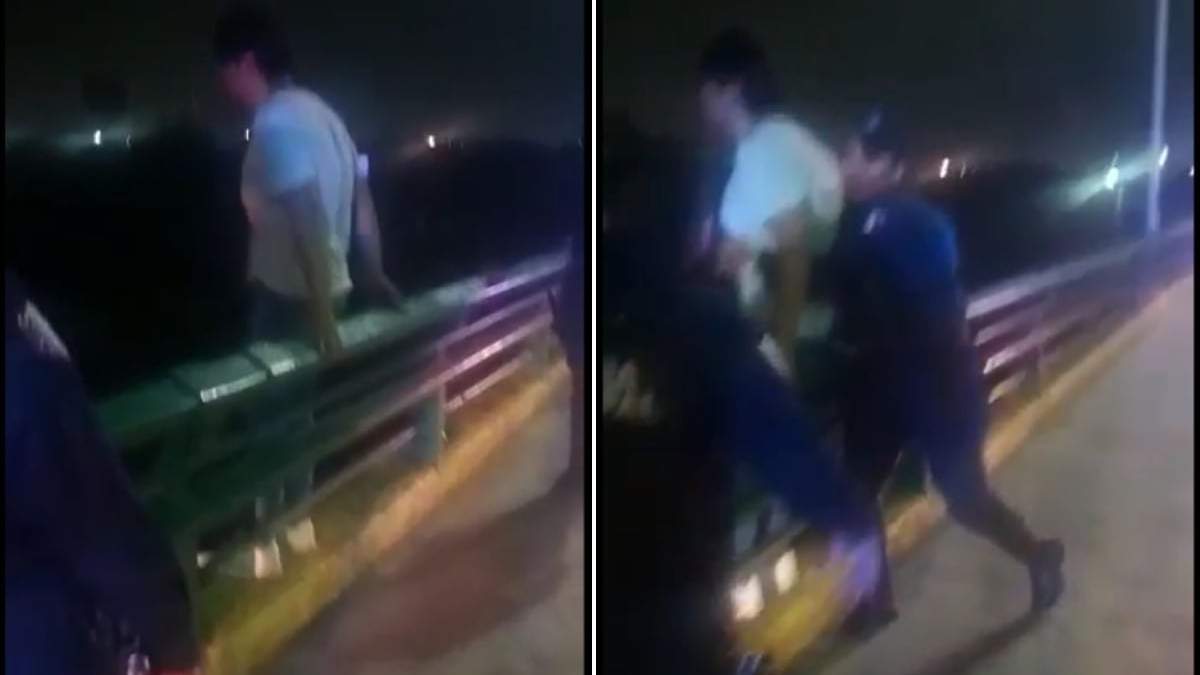 Policías salvan a joven